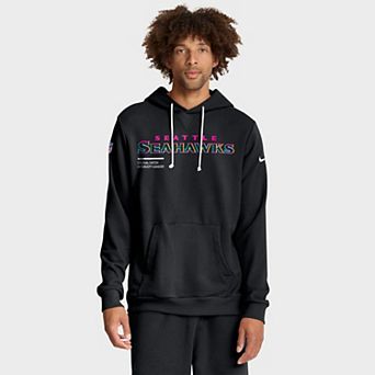 Men's Nike Black Seattle Seahawks 2025 NFL Crucial Catch Sideline Standard Issue Dri-FIT Hoodie
