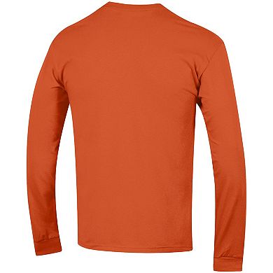 Men's Champion Orange Denver Broncos Seal Long Sleeve T-Shirt