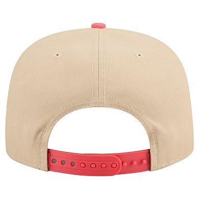 Men's New Era Light Beige/Coral Chicago Cubs Color Pack A-Frame 9FIFTY Snapback Hat