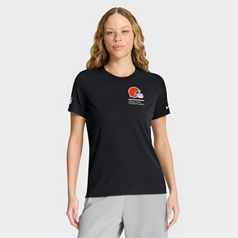 Women's Nike Black Cleveland Browns 2025 NFL Crucial Catch Tri-Blend Dri-FIT T-Shirt