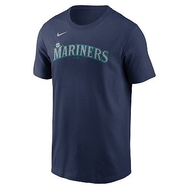 Men's Nike Cal Raleigh Navy Seattle Mariners Name & Number Player Nickname T-Shirt