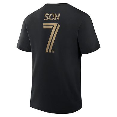 Men's Fanatics Son Heung-Min Black LAFC Name & Number T-Shirt