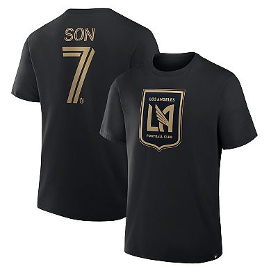 Men's Fanatics Son Heung-Min Black LAFC Name & Number T-Shirt