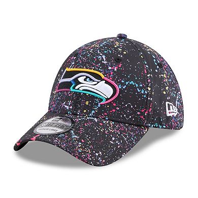 Men's New Era Black Seattle Seahawks 2025 NFL Crucial Catch 39THIRTY Flex Hat