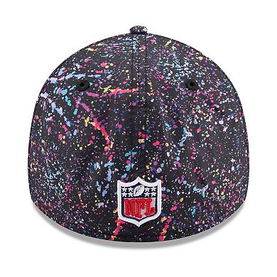 Men's New Era Black Seattle Seahawks 2025 NFL Crucial Catch 39THIRTY Flex Hat