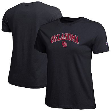 Women's Champion Black Oklahoma Sooners Arched Over Logo T-Shirt