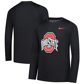 Youth Nike Black Ohio State Buckeyes Legend Logo Long Sleeve Dri-FIT T-Shirt