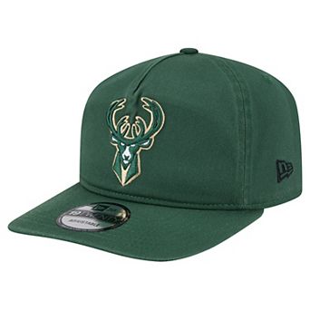 Men's New Era Hunter Green Milwaukee Bucks Cotton 19TWENTY Adjustable Hat