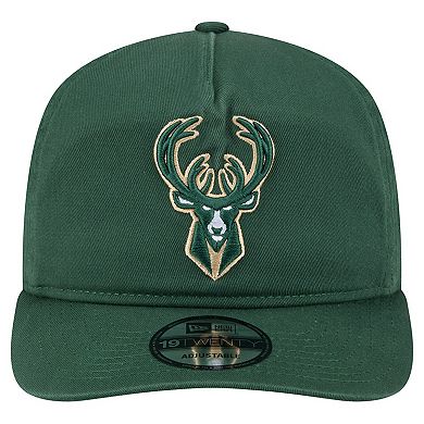 Men's New Era Hunter Green Milwaukee Bucks Cotton 19TWENTY Adjustable Hat