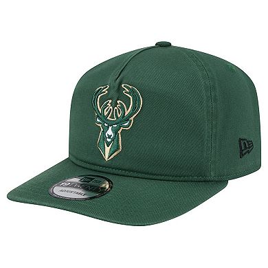 Men's New Era Hunter Green Milwaukee Bucks Cotton 19TWENTY Adjustable Hat