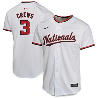 Youth Nike Dylan Crews White Washington Nationals Alternate Game Player Jersey