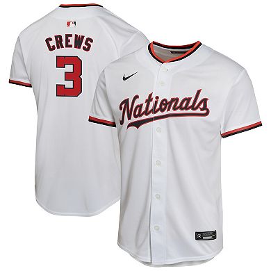 Youth Nike Dylan Crews White Washington Nationals Alternate Game Player Jersey