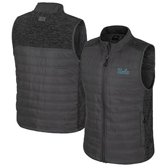Men's Colosseum Charcoal UCLA Bruins Nightman Full-Zip Puffer Vest
