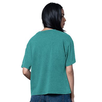 Women's Starter Heather Aqua Miami Dolphins Oversized Hall of Fame T-Shirt