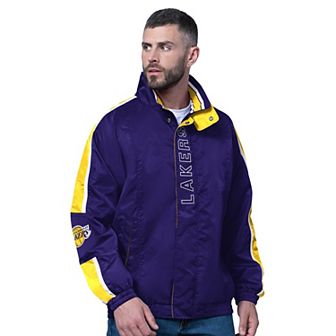 Men's Starter Purple Los Angeles Lakers Freestyle Lightweight Full-Zip Jacket