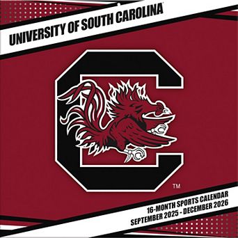 South Carolina Gamecocks 12 ۝ x 12 ۝ 2026 Team Wall Calendar