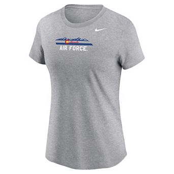 Women's Nike Gray Air Force Falcons APLS Fighting Falcon Collection Rivalry T-Shirt