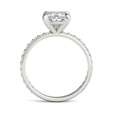 Charles & Colvard 10k White Gold 2 3/8 Carat T.W. Lab Created Moissanite Engagement Ring