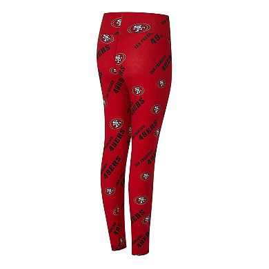 Women's Concepts Sport Scarlet San Francisco 49ers Mosaic Allover Print Leggings
