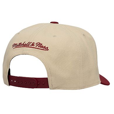 Men's Mitchell & Ness Cream/Burgundy Colorado Rapids Upside Down Pro Pinch Snapback Hat