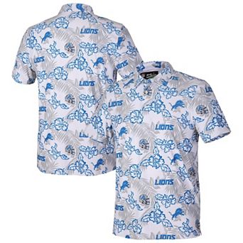 Men's Reyn Spooner White Detroit Lions Pua Performance Game Day Polo