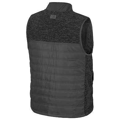 Men's Colosseum Charcoal Air Force Falcons Nightman Full-Zip Puffer Vest