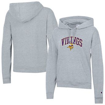 Women's Champion Heather Gray Minnesota Vikings Powerblend Hoodie