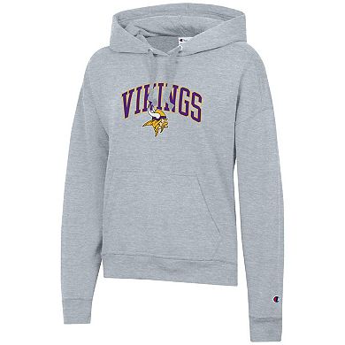 Women's Champion Heather Gray Minnesota Vikings Powerblend Hoodie