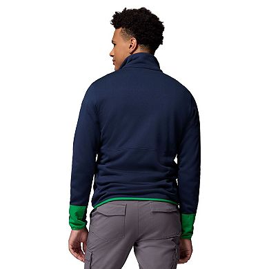 Men's Columbia Navy Notre Dame Fighting Irish Hike Omni-Wick Half-Zip Pullover