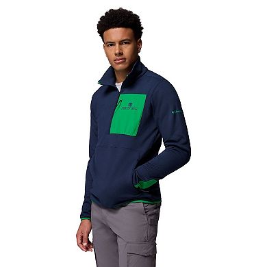 Men's Columbia Navy Notre Dame Fighting Irish Hike Omni-Wick Half-Zip Pullover