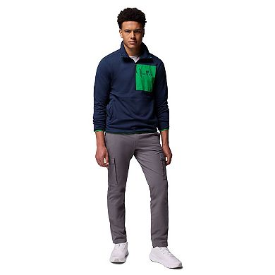 Men's Columbia Navy Notre Dame Fighting Irish Hike Omni-Wick Half-Zip Pullover