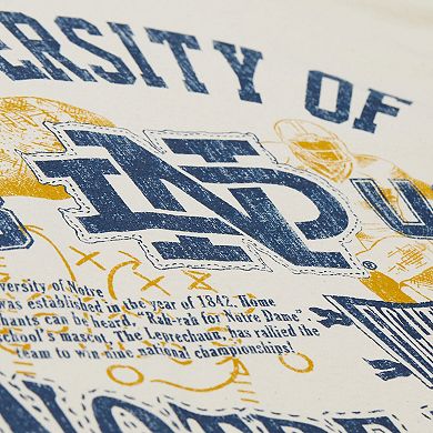 Men's Mitchell & Ness Cream Notre Dame Fighting Irish Heritage Scholar T-Shirt