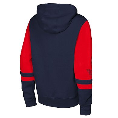 Men's Outerstuff Navy Cleveland Guardians Stadium Colorblock Full-Zip Hoodie