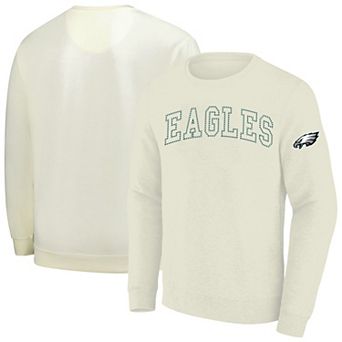 Men's Profile Cream Philadelphia Eagles Big & Tall Fleece Sweatshirt