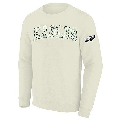 Men's Profile Cream Philadelphia Eagles Big & Tall Fleece Sweatshirt