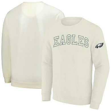 Men's Profile Cream Philadelphia Eagles Big & Tall Fleece Sweatshirt