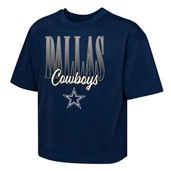 Girls Youth Outerstuff Navy Dallas Cowboys Big City Boxy T-Shirt