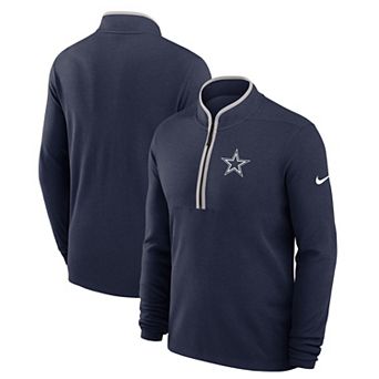 Men's Nike Navy Dallas Cowboys Lightweight Victory Dri-FIT Half-Zip Pullover