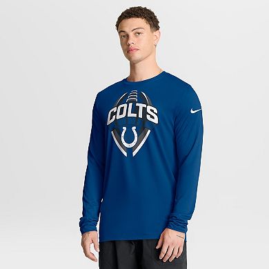 Men's Nike Royal Indianapolis Colts Primetime Legend Icon Performance Long Sleeve T-Shirt