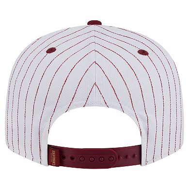 Men's New Era White Cleveland Cavaliers Deceptor Pinstripe 9FIFTY Snapback Hat