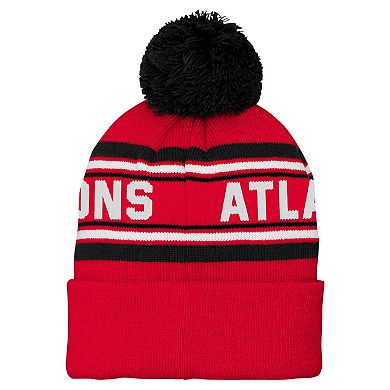 Preschool Red Atlanta Falcons Jacquard Cuffed Knit Hat with Pom