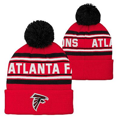 Preschool Red Atlanta Falcons Jacquard Cuffed Knit Hat with Pom