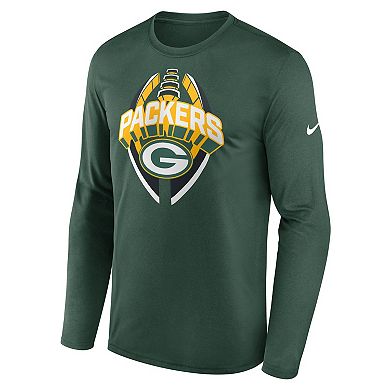 Men's Nike Green Green Bay Packers Primetime Legend Icon Performance Long Sleeve T-Shirt