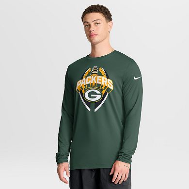 Men's Nike Green Green Bay Packers Primetime Legend Icon Performance Long Sleeve T-Shirt