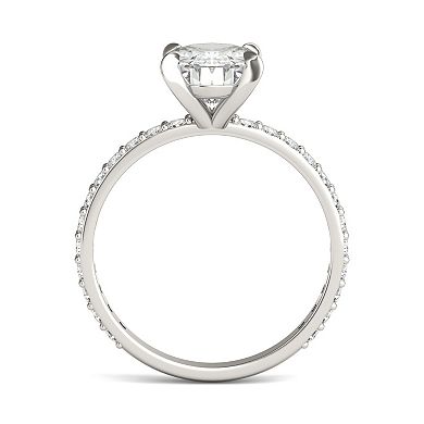 Charles & Colvard 10k White Gold 2 ½ Carat T.W. Lab Created Moissanite Oval Engagement Ring