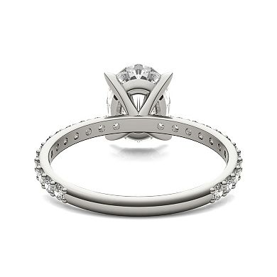 Charles & Colvard 10k White Gold 2 ½ Carat T.W. Lab Created Moissanite Oval Engagement Ring