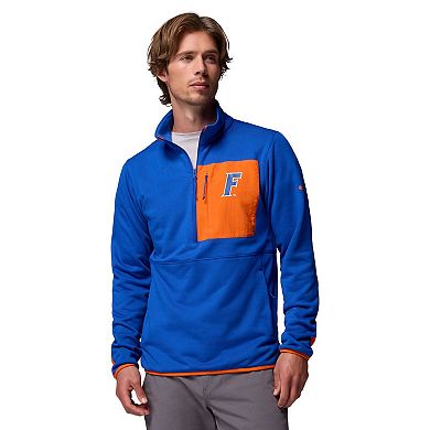 Men's Columbia Royal Florida Gators Hike Omni-Wick Half-Zip Pullover