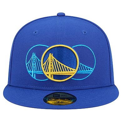 Men's New Era Royal Golden State Warriors Tri-Hit 59Fifty Fitted Hat