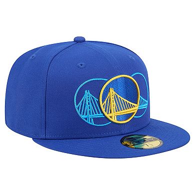 Men's New Era Royal Golden State Warriors Tri-Hit 59Fifty Fitted Hat