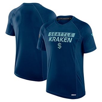 Men's Fanatics Deep Sea Blue Seattle Kraken Authentic Pro Rink Tech T-Shirt